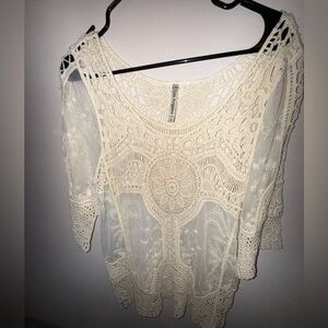 Liv Cream Crochet Top